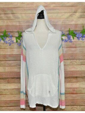 Buc-ee's Lightweight Baja Style Popover Hoodie Sweater Size XL Beachy Coastal